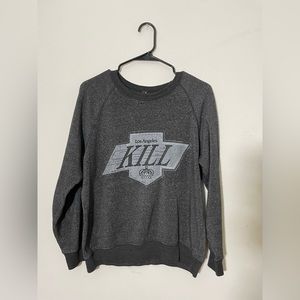 Kill Long Short “LA Kill” Grey Pullover Sweatshirt